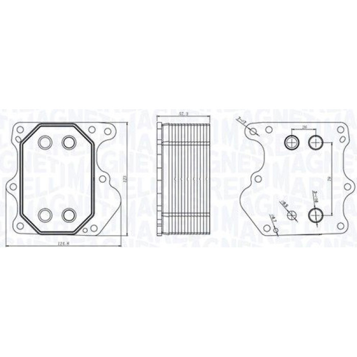 Magneti Marelli Ölkühler 350300000500 - Motoröl Kühler ÖL Magneti Marelli Ölkühler 350300000500 - Motoröl Kühler ÖL