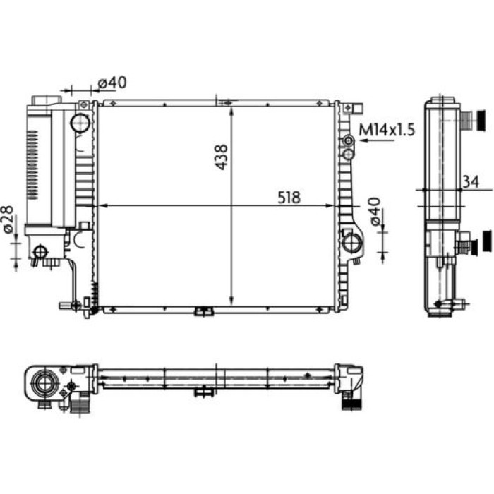 MAHLE Kühler, Motorkühlung CR 251 000S