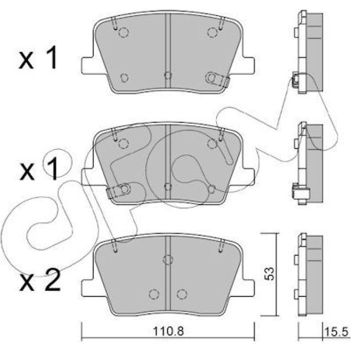 CIFAM Bremsbelagsatz, Scheibenbremse 822-1232-0 CIFAM Bremsbelagsatz, Scheibenbremse 822-1232-0