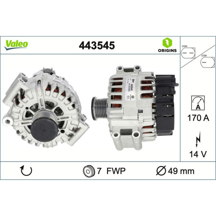 Valeo Lichtmaschine 443545 Valeo Lichtmaschine 443545