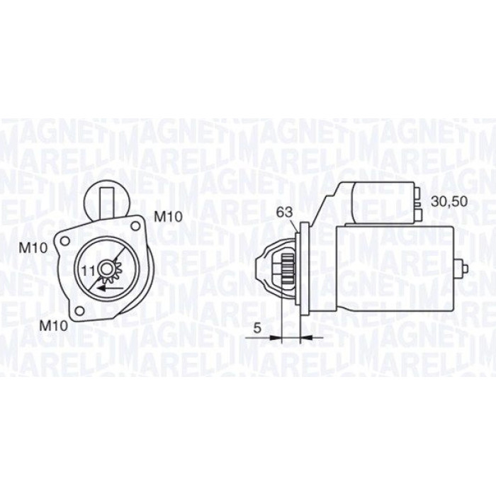 Magneti Marelli Anlasser 063280036010 Magneti Marelli Anlasser 063280036010