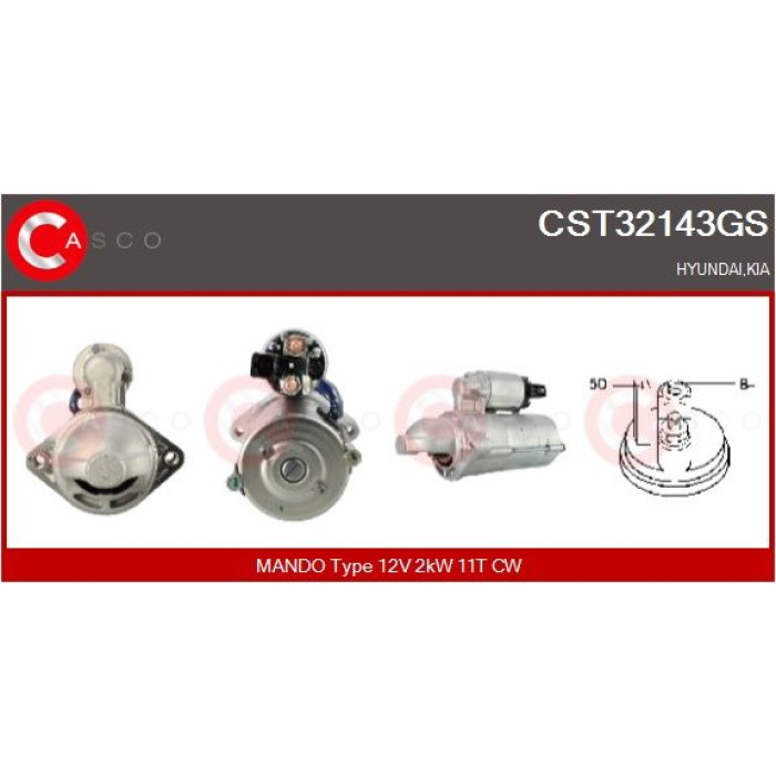 CASCO Anlasser CST32143GS CASCO Anlasser CST32143GS