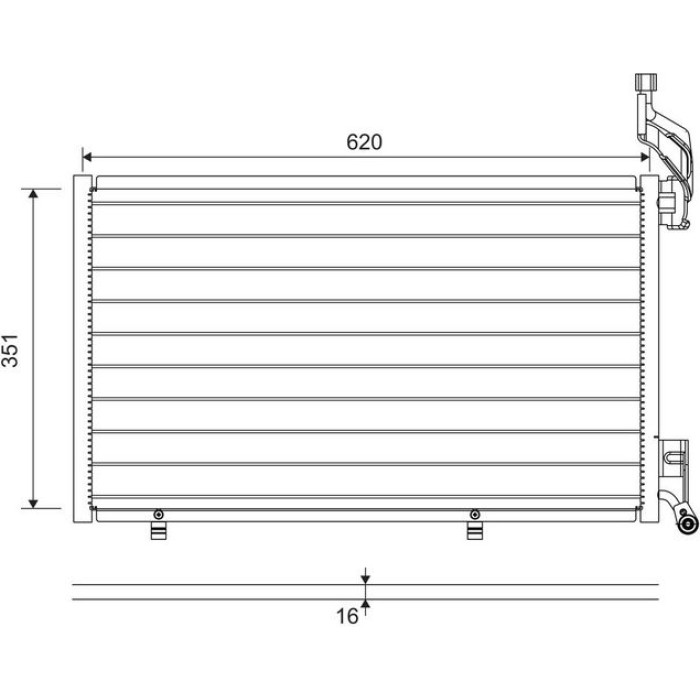 Valeo Klimakondensator 814076 Valeo Klimakondensator 814076