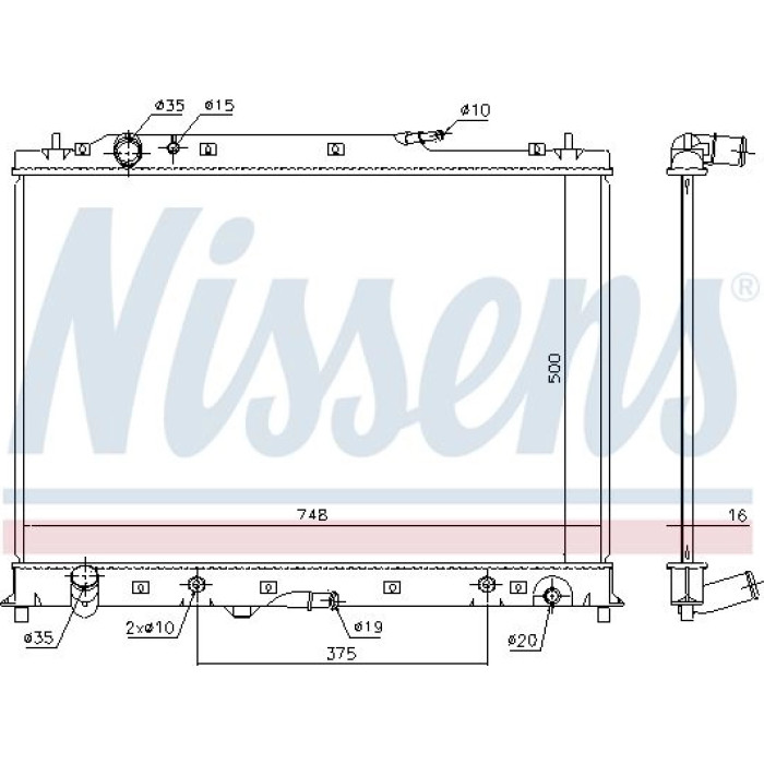 Nissens Wasserkühler PKW 68525 Nissens Wasserkühler PKW 68525