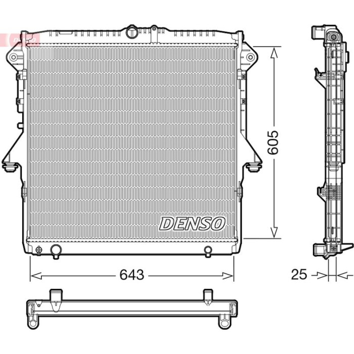 Denso Motorkühler DRM10119 Denso Motorkühler DRM10119