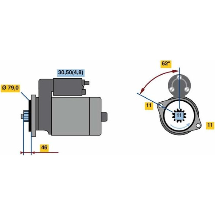 Bosch Anlasser 0001121435 Bosch Anlasser 0001121435
