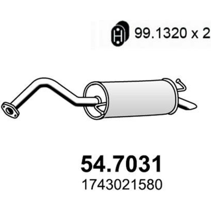 ASSO Endschalldämpfer 54.7031 ASSO Endschalldämpfer 54.7031