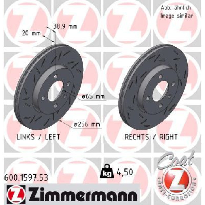 Zimmermann Bremsscheibe 600.1597.53 Zimmermann Bremsscheibe 600.1597.53