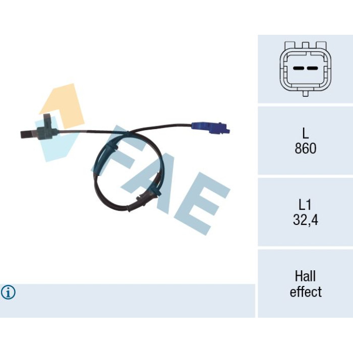 FAE Sensor, Raddrehzahl 78116 FAE Sensor, Raddrehzahl 78116
