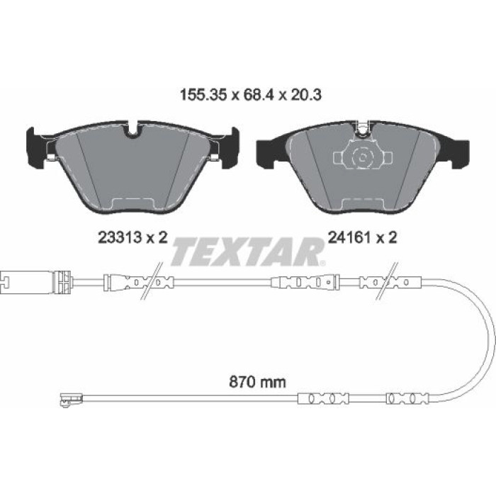 Textar Bremsbelagsatz 2331307 Textar Bremsbelagsatz 2331307