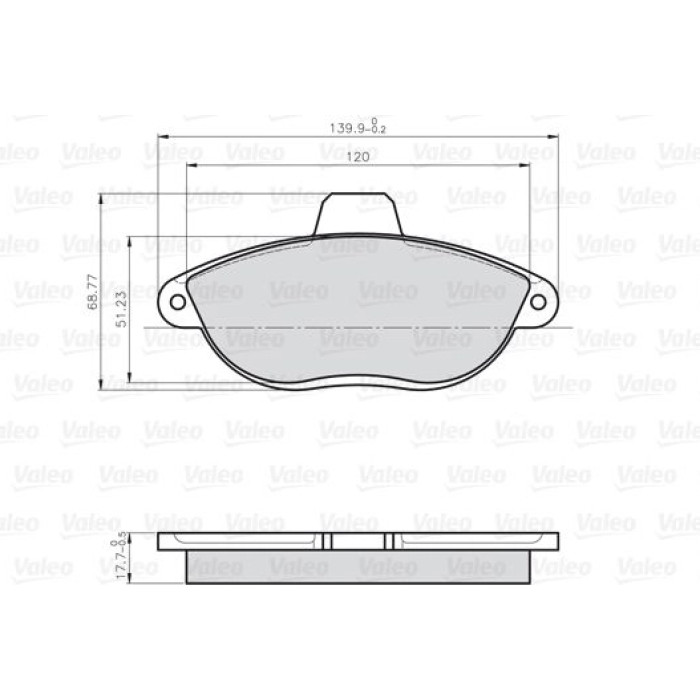 Valeo Bremsbelagsatz 872042 Valeo Bremsbelagsatz 872042