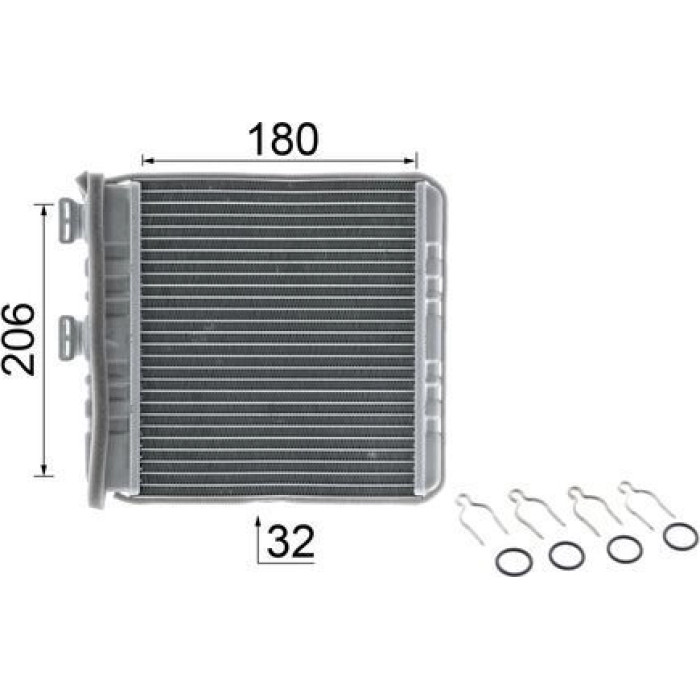 MAHLE Wärmetauscher, Innenraumheizung AH 76 000P MAHLE Wärmetauscher, Innenraumheizung AH 76 000P