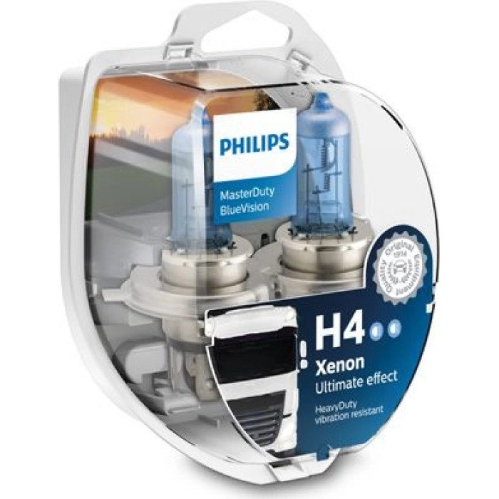 13342MDBVS2 PHILIPS H4 Halogenlampe MasterDuty BlueVision 24 V 75/70 W P43t-38, 2 Stück - 13342MDBVS2 - l 13342MDBVS2 PHILIPS H4 Halogenlampe MasterDuty BlueVision 24 V 75/70 W P43t-38, 2 Stück - 13342MDBVS2 - l