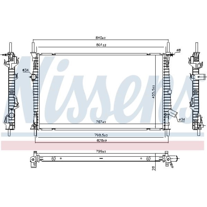 Nissens Wasserkühler PKW 606537 Nissens Wasserkühler PKW 606537