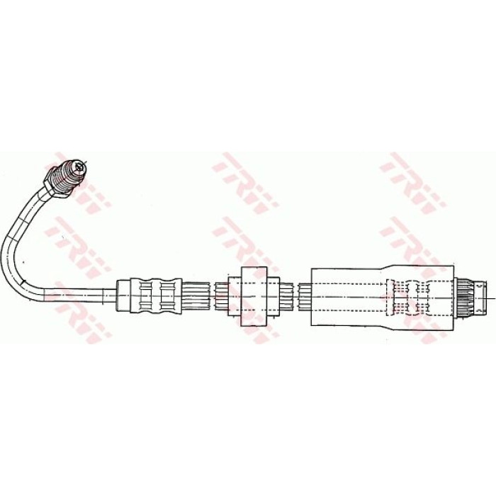 TRW Bremsschlauch Hinterachse links PHB542 TRW Bremsschlauch Hinterachse links PHB542