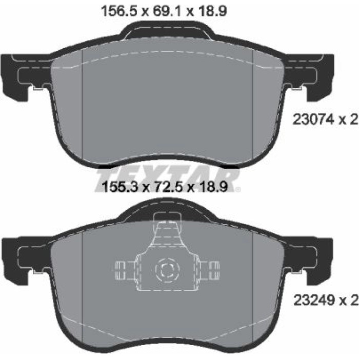 Textar Bremsbelagsatz 2307401 Textar Bremsbelagsatz 2307401