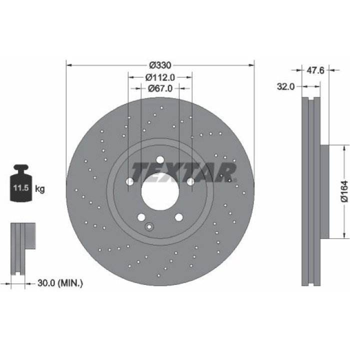 Textar Bremsscheibe 92124105 Textar Bremsscheibe 92124105