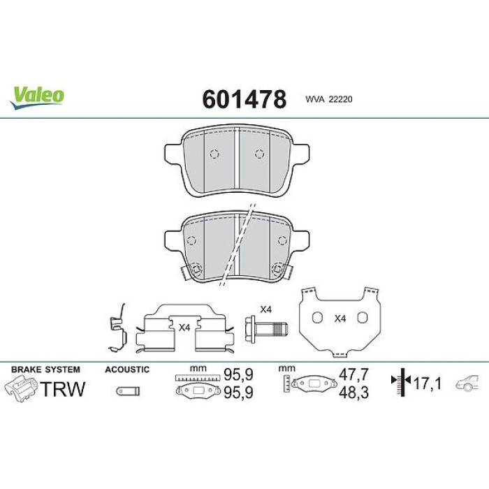 Valeo Bremsbelagsatz 601478