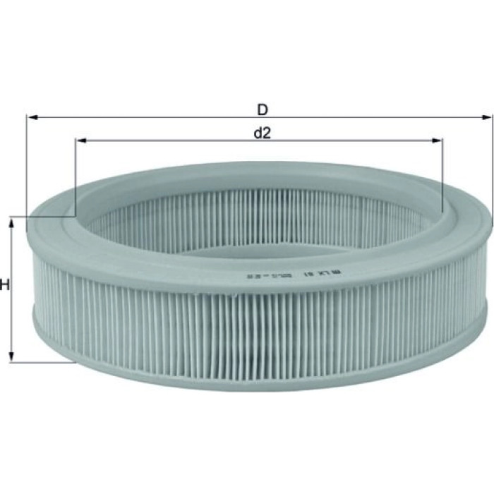 LX 81 MAHLE Luftfilter LX 81, Filtereinsatz, Höhe 62 mm – u. a. für Ford Capri I (ECJ), Renault 11 (B/C37_), 9 (L42_) – OE Nummer 1444K3 - l LX 81 MAHLE Luftfilter LX 81, Filtereinsatz, Höhe 62 mm – u. a. für Ford Capri I (ECJ), Renault 11 (B/C37_), 9 (L42_) – OE Nummer 1444K3 - l