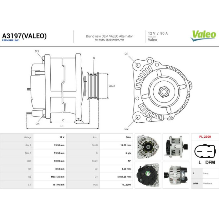 A3197(VALEO) AS-PL Lichtmaschine (Generator) A3197(VALEO) A3197(VALEO) AS-PL Lichtmaschine (Generator) A3197(VALEO)