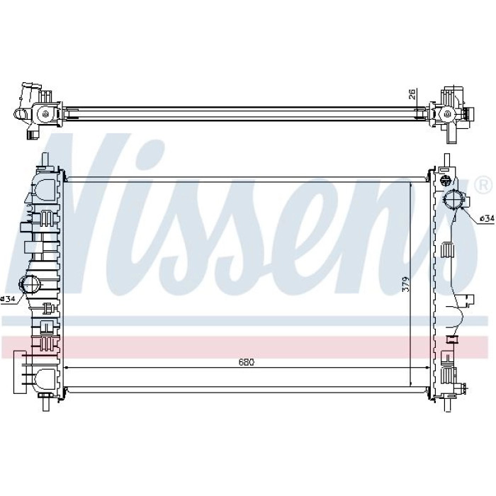 Nissens Wasserkühler PKW 630714 Nissens Wasserkühler PKW 630714