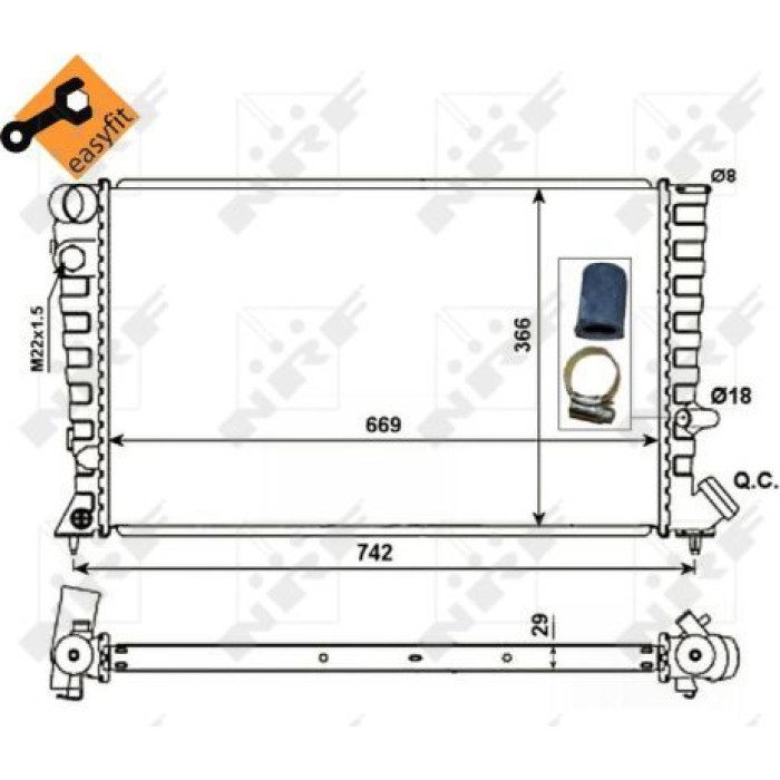 NRF Motorkühler 58101 NRF Motorkühler 58101