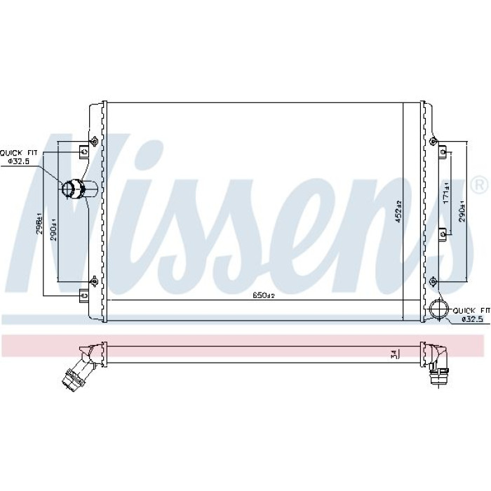 Nissens Wasserkühler PKW 65281A Nissens Wasserkühler PKW 65281A