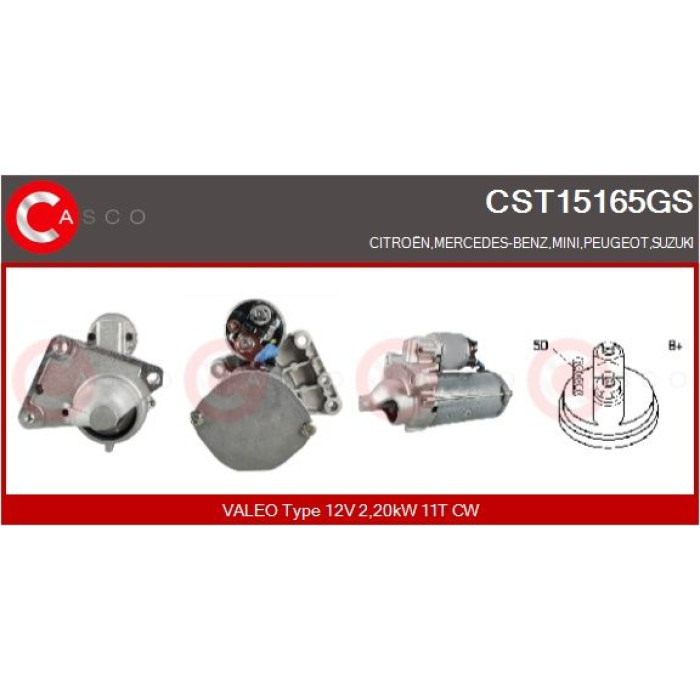 CASCO Anlasser CST15165GS