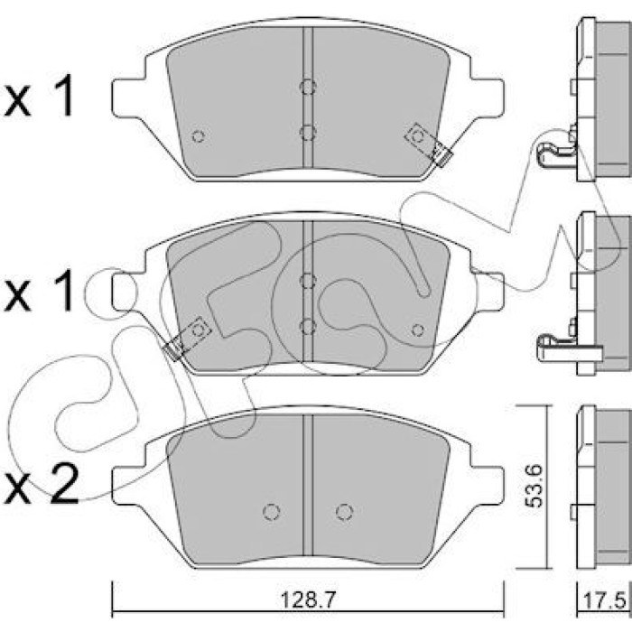 CIFAM Bremsbelagsatz, Scheibenbremse 822-1211-0 CIFAM Bremsbelagsatz, Scheibenbremse 822-1211-0