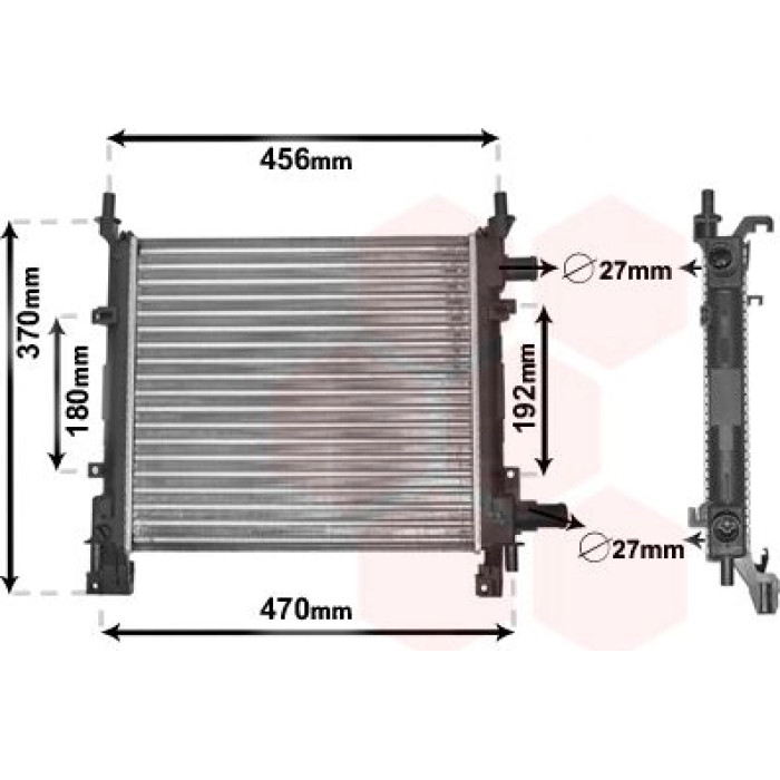 18002260 Van Wezel Motorkühler 18002260 18002260 Van Wezel Motorkühler 18002260