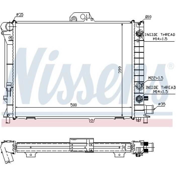 Nissens Wasserkühler PKW 64033A Nissens Wasserkühler PKW 64033A