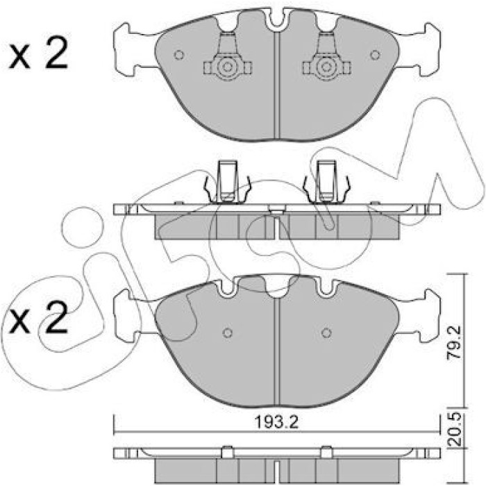 CIFAM Bremsbelagsatz, Scheibenbremse 822-771-0 CIFAM Bremsbelagsatz, Scheibenbremse 822-771-0