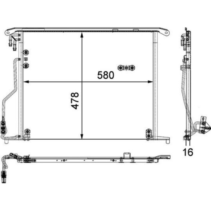MAHLE Kondensator, Klimaanlage AC 334 000P