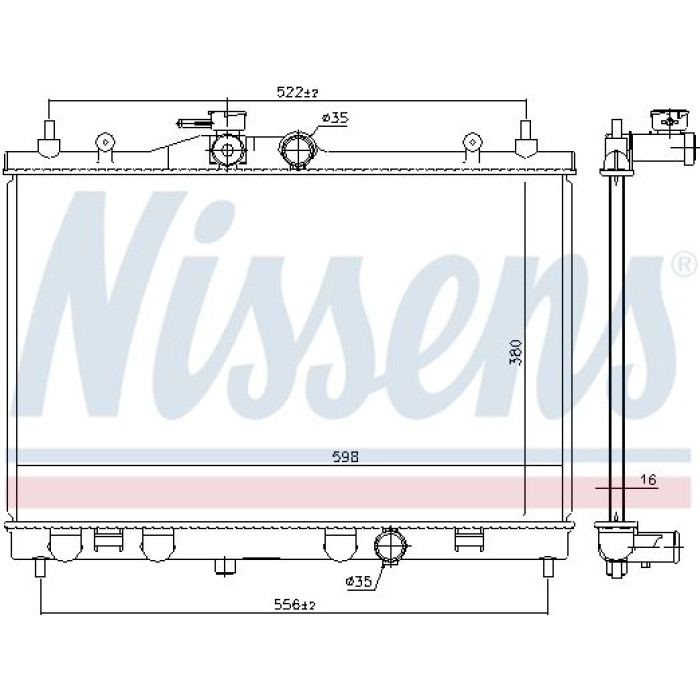 Nissens Wasserkühler PKW 68741 Nissens Wasserkühler PKW 68741