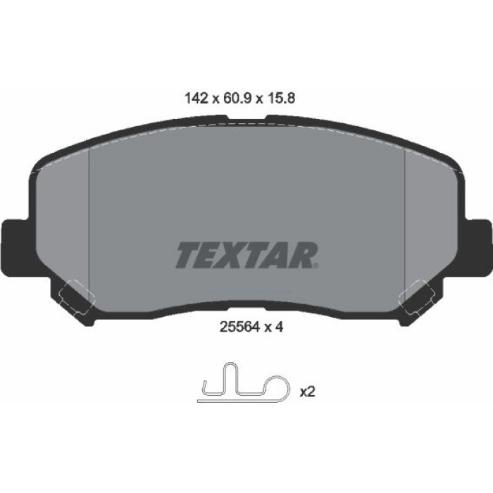 2556401 Textar Bremsbelagsatz 2556401 2556401 Textar Bremsbelagsatz 2556401