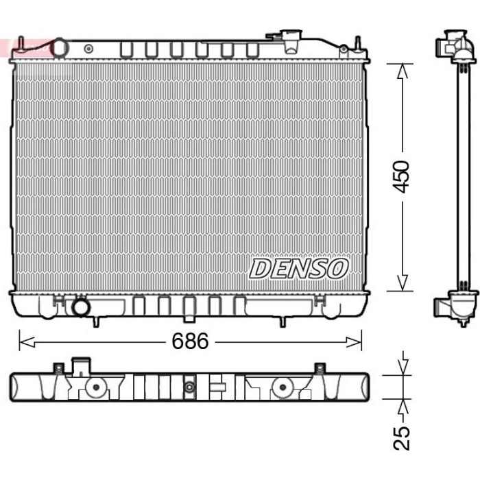 Denso Motorkühler DRM46050 Denso Motorkühler DRM46050