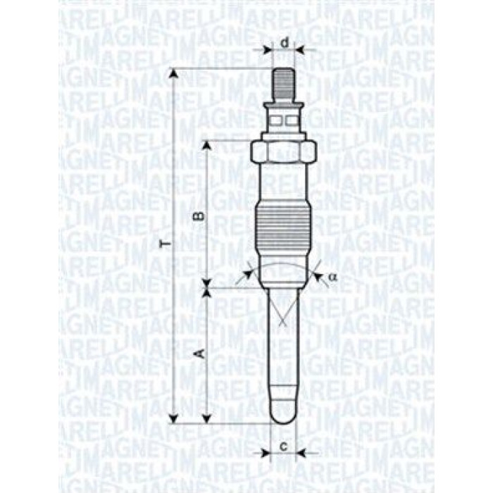 Magneti Marelli Glühkerze 061830166304 Magneti Marelli Glühkerze 061830166304