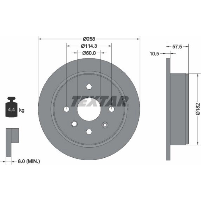 Textar Bremsscheibe 92163003 Textar Bremsscheibe 92163003