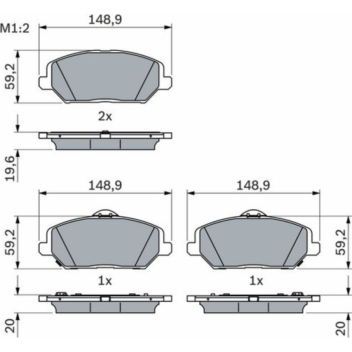 Bosch Bremsbelag 0 986 424 862 Bosch Bremsbelag 0 986 424 862