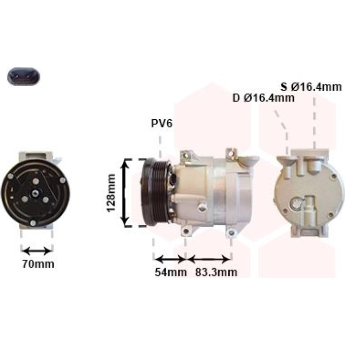 Van Wezel Klimakompressor 8100K071 Van Wezel Klimakompressor 8100K071