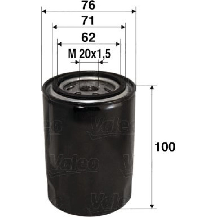 Valeo Ölfilter 586012 Valeo Ölfilter 586012