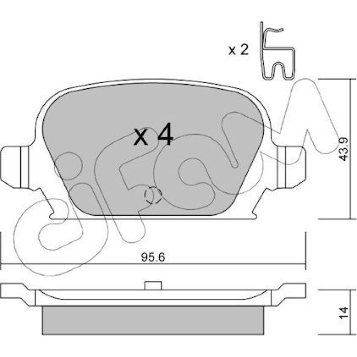 CIFAM Bremsbelagsatz, Scheibenbremse 822-541-0 CIFAM Bremsbelagsatz, Scheibenbremse 822-541-0