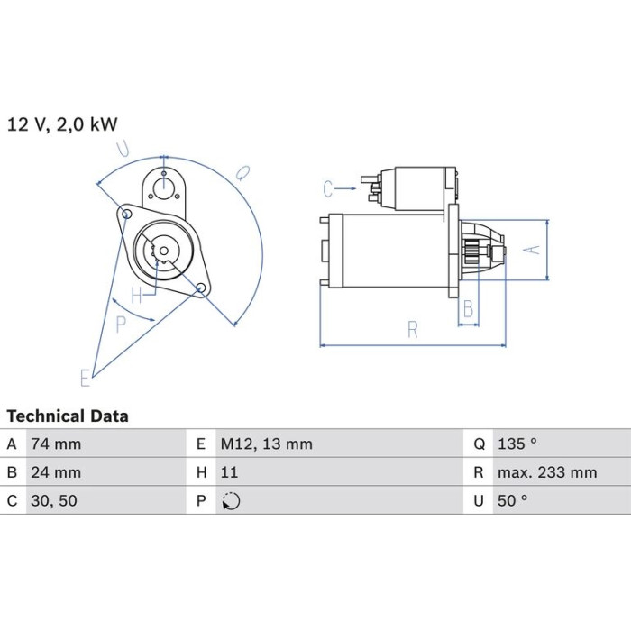 Bosch Starter 0 986 023 240