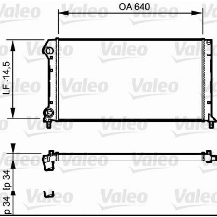 Valeo Motorkühler 735171 Valeo Motorkühler 735171