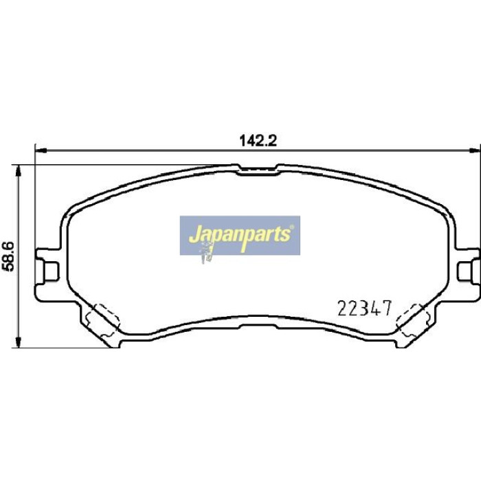 Japanparts Bremsbeläge PA-0707AF Japanparts Bremsbeläge PA-0707AF