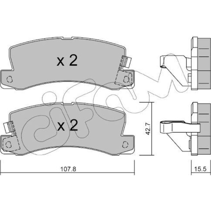 822-161-1 CIFAM Bremsbelagsatz, Scheibenbremse 822-161-1