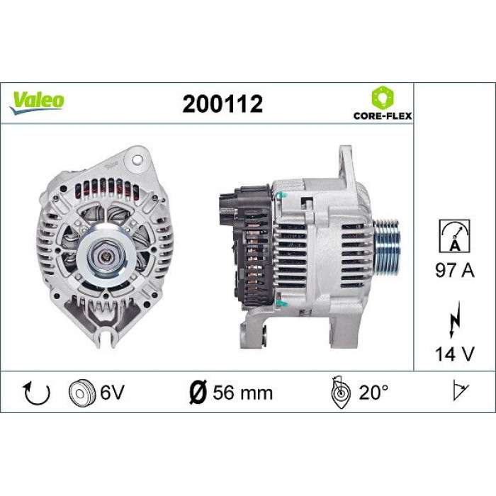 Valeo Lichtmaschine 200112 Valeo Lichtmaschine 200112