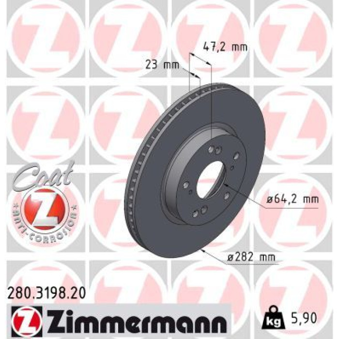 Zimmermann Bremsscheibe 280.3198.20 Zimmermann Bremsscheibe 280.3198.20