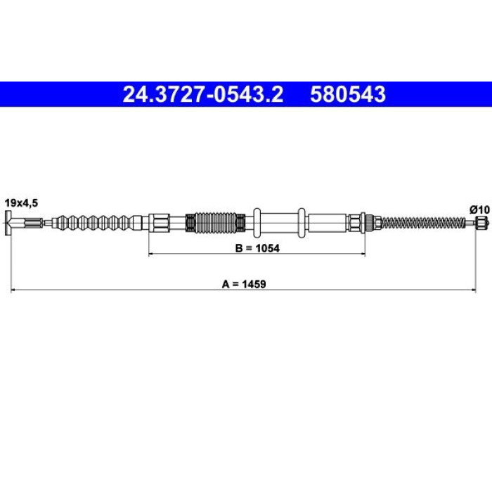 ATE Handbremsseil 24.3727-0543.2 ATE Handbremsseil 24.3727-0543.2