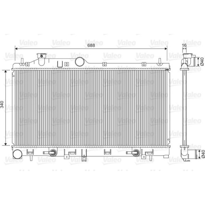 Valeo Motorkühler 701554 Valeo Motorkühler 701554